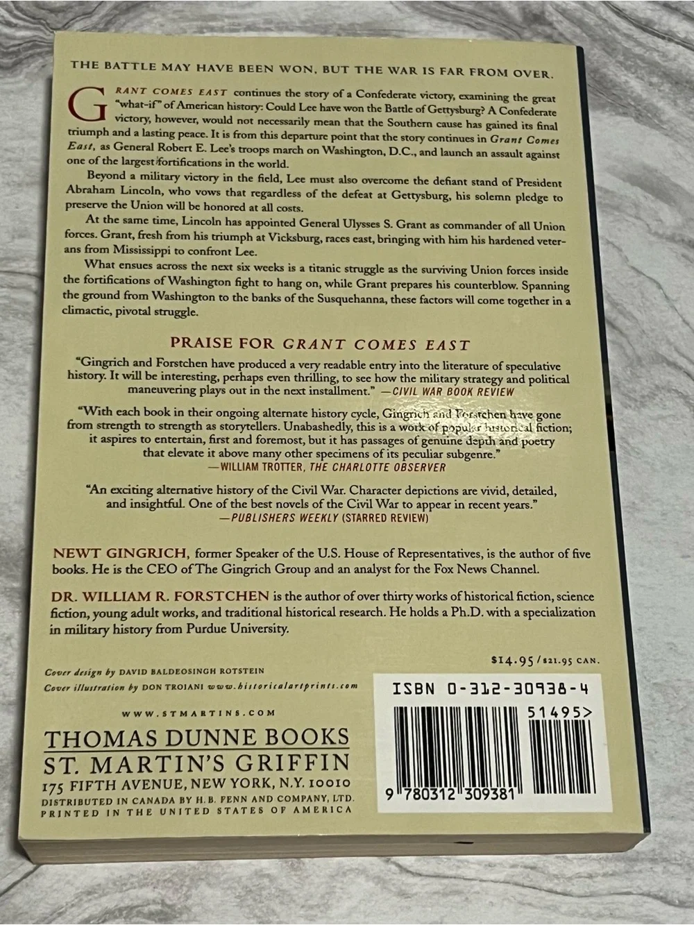 Grant Comes East by Newt Gingrich & William R. Forstchen - Orange/Black Cover